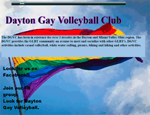 Tablet Screenshot of daytongayvolleyballclub.com